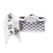 Metalen lint klemmetjes 10x6 mm Zilver
